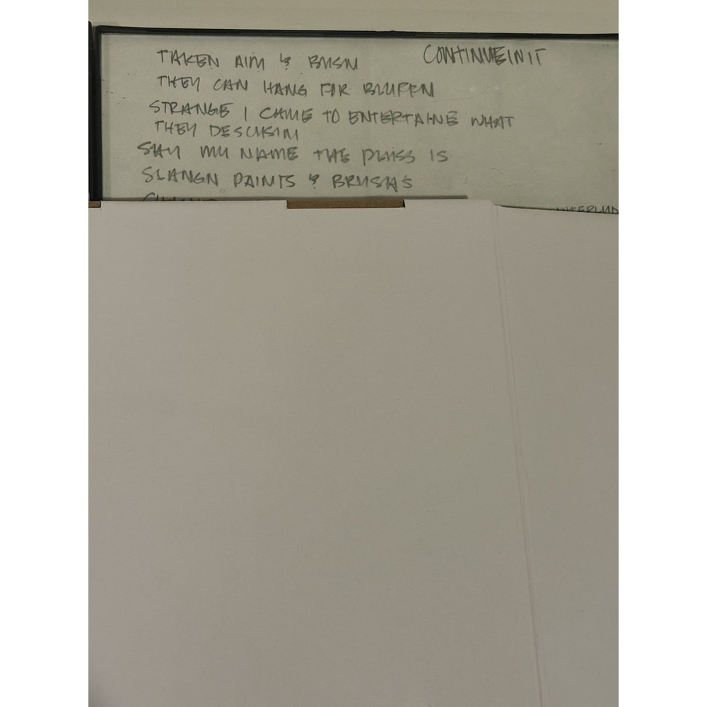 Handwritten Lyrics To Unreleased Song By Godemis of Ces Cru Strange Music - Picture 3 of 9